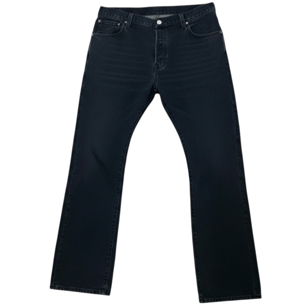 Levis‎ 501 BUTTON FLY Mens Regular Fit Jeans Straight Leg Black Denim  41x31